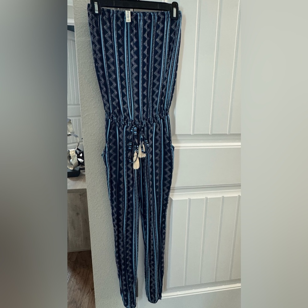 Stylish Blue Patterned Jumpsuit